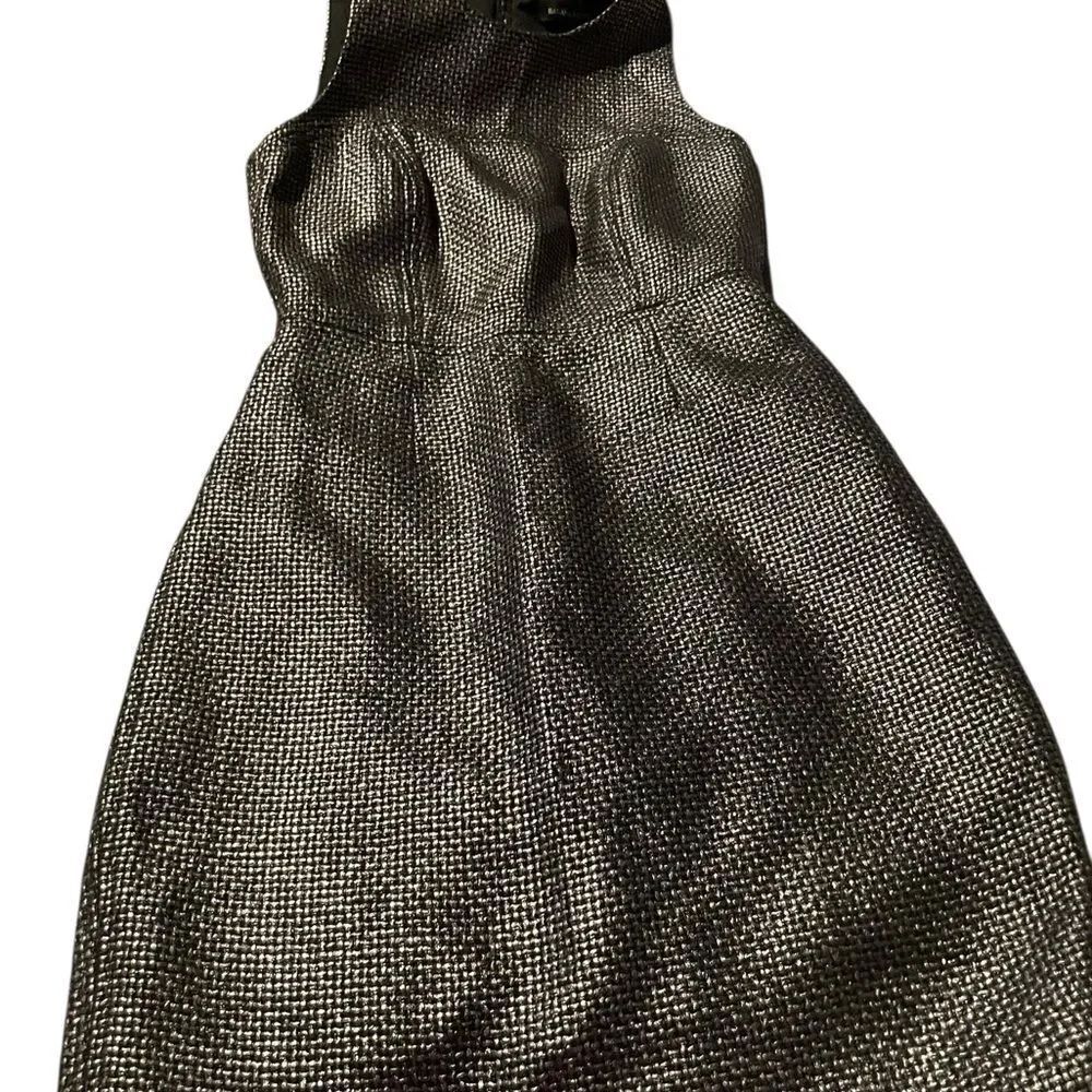 Banana Republic Metallic Silver Strapless Sheath Dress